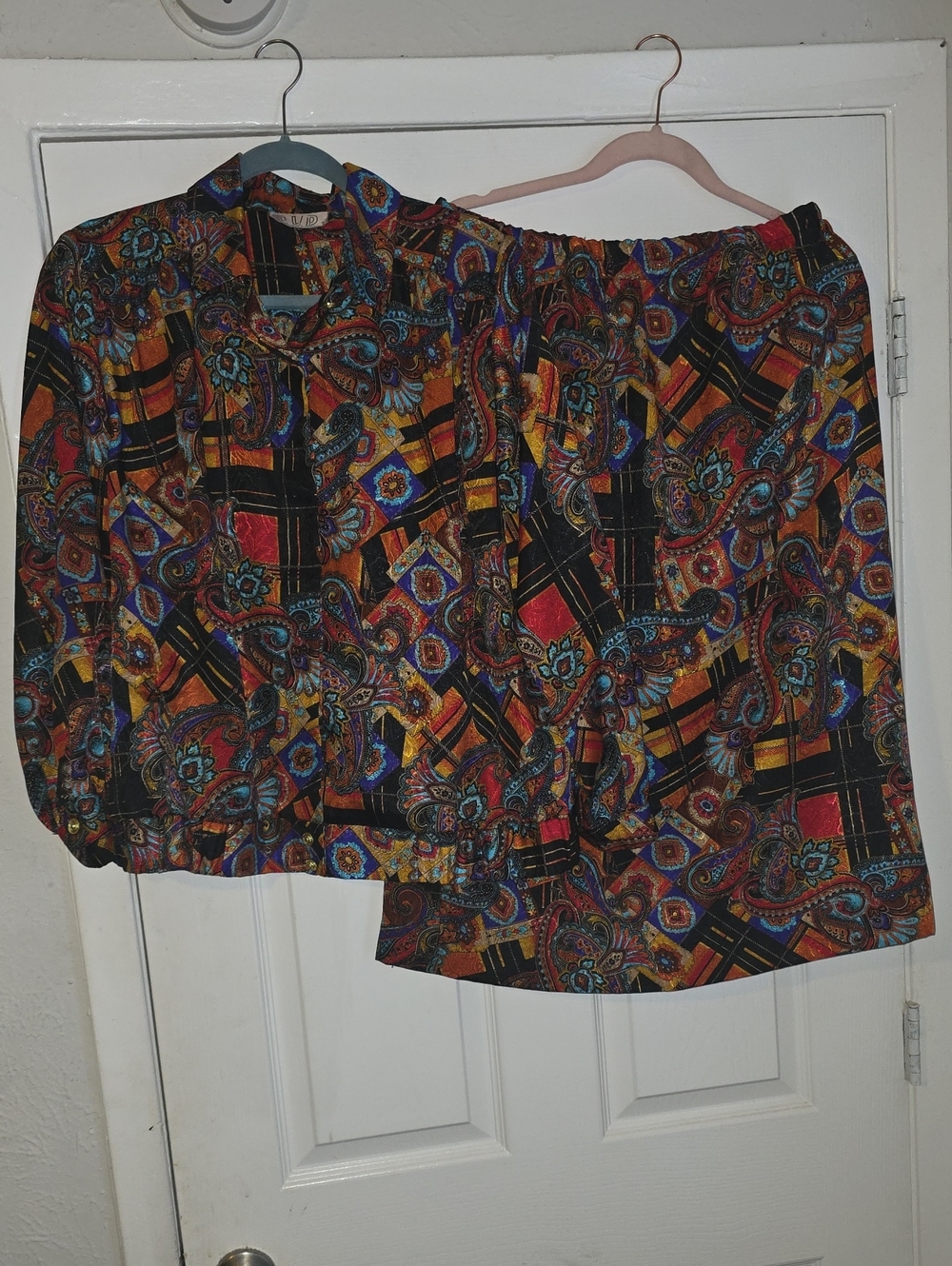 Paisley Patchwork Skirt Set in Multicolor